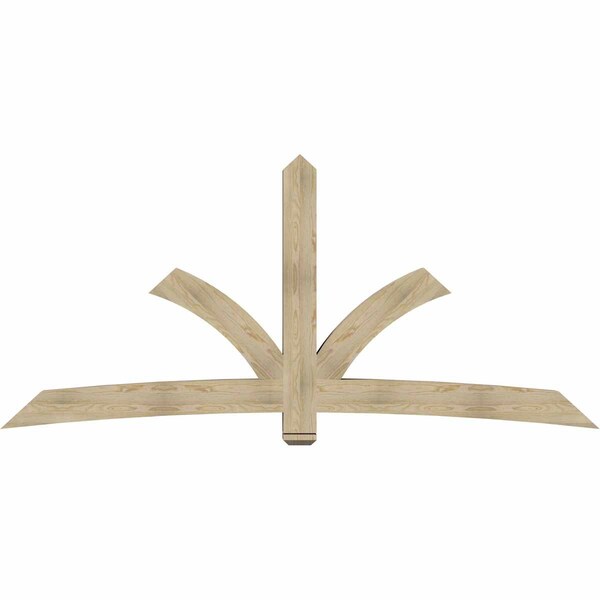 Ekena Millwork Davenport Rough Sawn Timber Gable Bracket, Douglas Fir, 108"W x 49"H x 6"D x 6"F, 11/12 Pitch GBW108X49X0606DAV00RDF - main